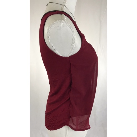 BANANA REPUBLIC Petite Burgundy Sleeveless… - Picture 3 of 5